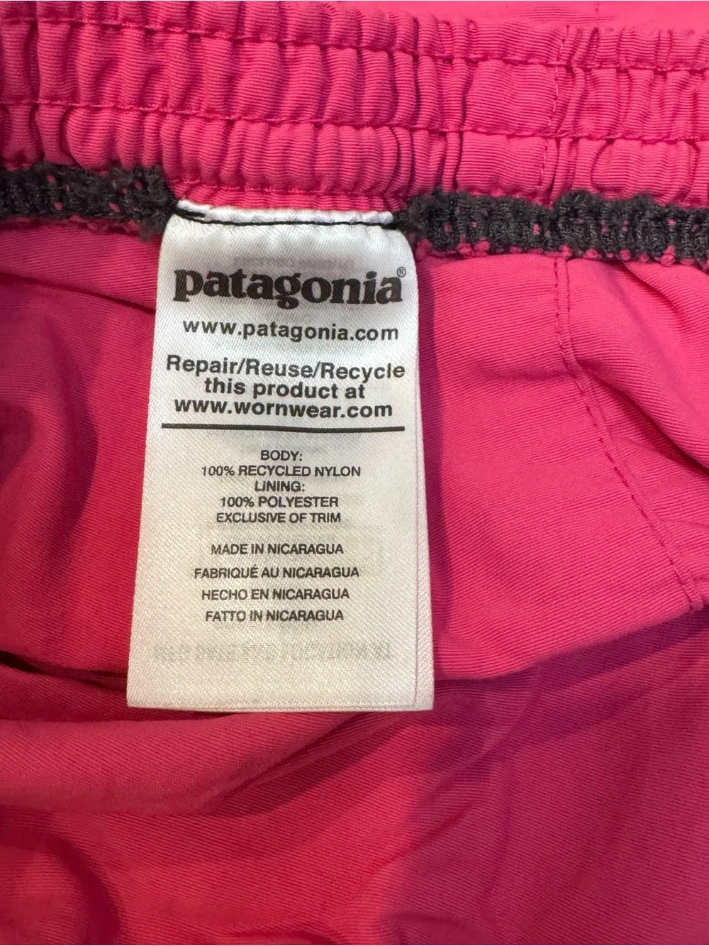 Patagonia Men’s Baggies Bundle 2 Pairs Pink Coral Hiking Outdoor Shorts Large